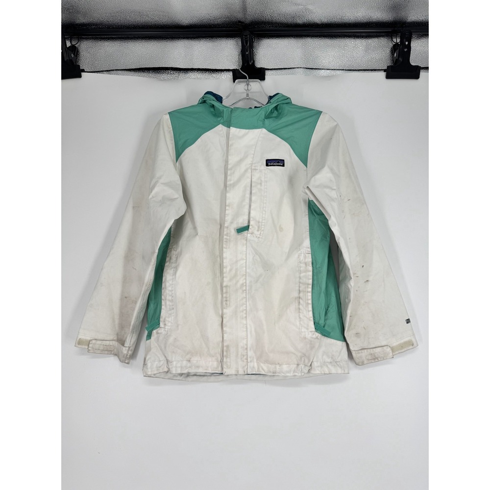 Patagonia Shell Jacket Youth Kids Girls Large Hooded Rain Rain Nylon Hooded